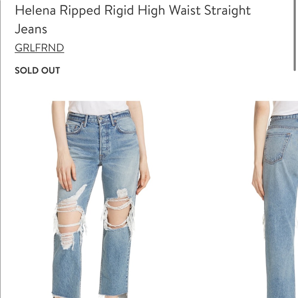 Grlfrnd Helena Ripped Rigid High waist straight ⭐️